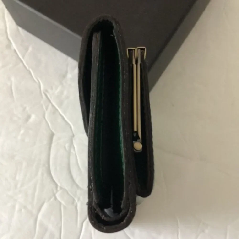 PATRICIA NASH Wallet Reiti Bi-Fold Tooled Leather RFID Green in Box